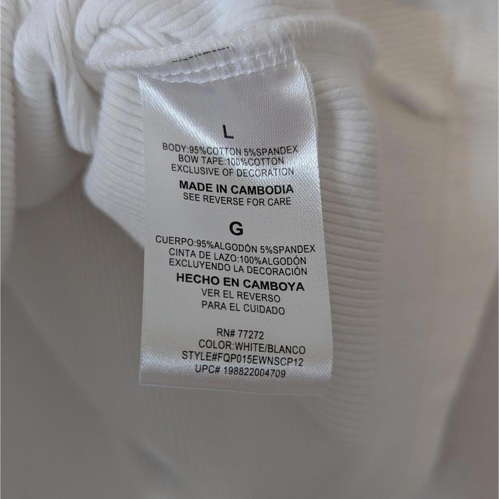 French Connection white cotton bow tank top - Picture 6 of 6